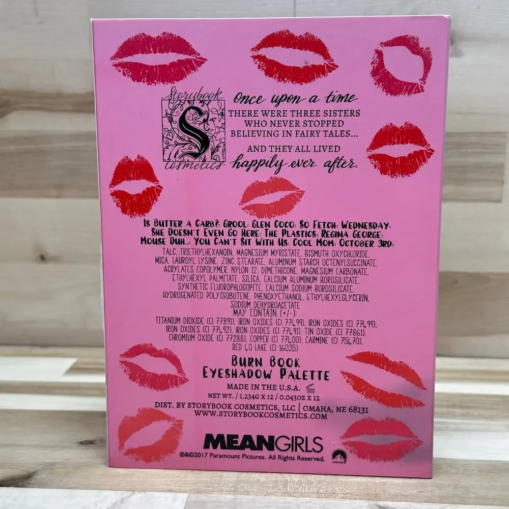 New Storybook Cosmetics Mean Girls Burn Book Eyeshadow Palette 12 Shade Rare HTF